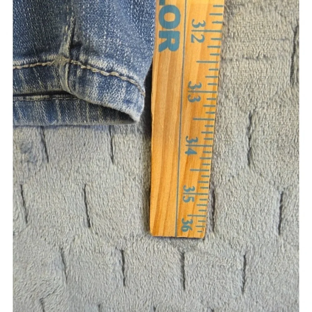 Rock 47 Wrangler Women's Boot Cut Jeans Blue Light Wash Low Rise‎ Denim WHX16TL